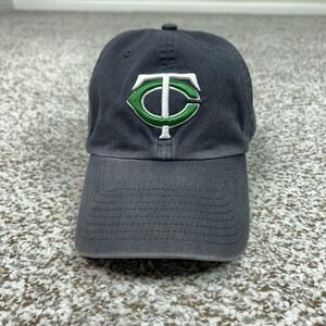 Minnesota Twins Hat Cap Fitted Mens Gray MLB Baseball Twins Enterprise Shamrock